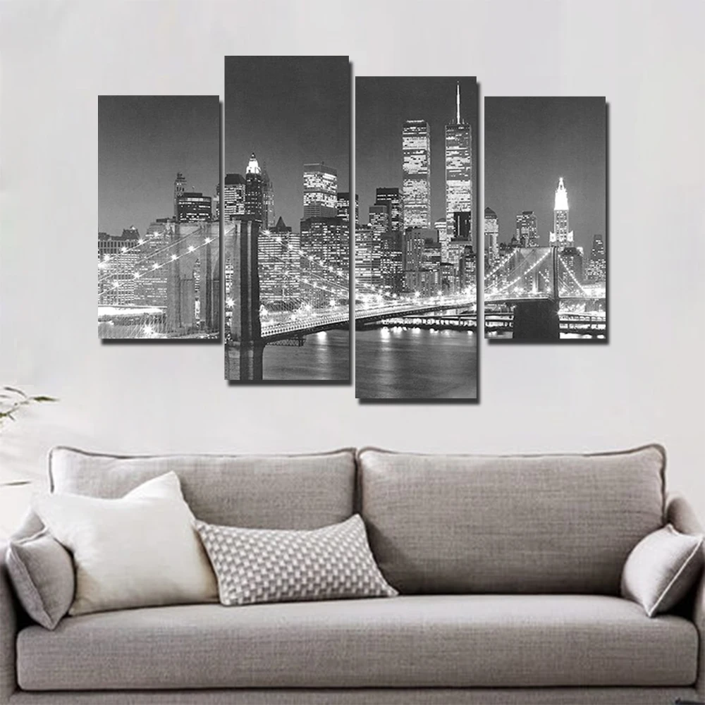 

Brooklyn Bridge Wall Decor Pictures For Living Room Decoration Mural Module Art Spray Posters And Prints Wall Pictures