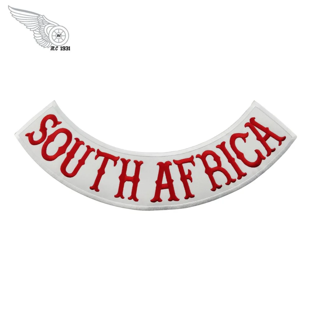 South Africa cheap customized text logo garment labels biker rocker