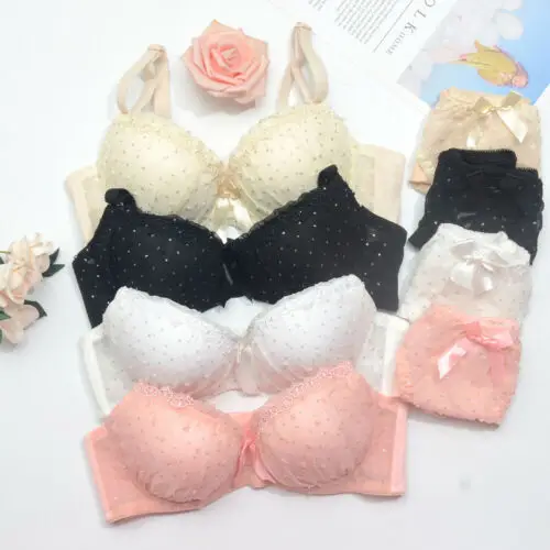 Women's 2019 Bra &amp Brief Sets Ruffle Push Up Embroidery Sexy Lace Floral Panties Underwear 4 Colors | Женская одежда