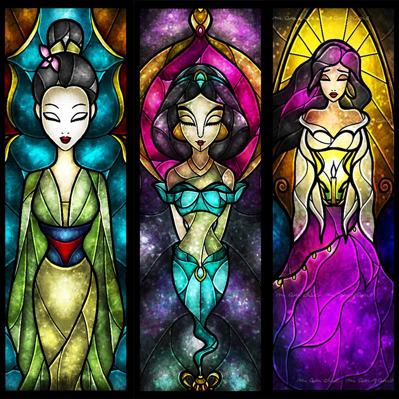 

Full Square/Round drill 5D DIY diamond painting "Cartoon Princess Collection" 3D embroidery cross-stitch mosaic Home Decoration