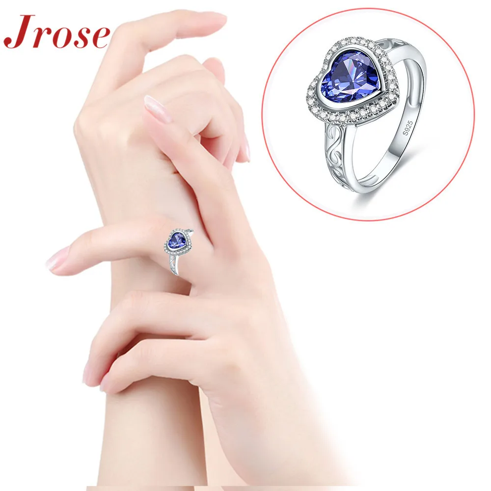 Heart Cut Sapphire Quartz /& White Topaz Gemstone Silver Ring Taille 6-13 Bijoux