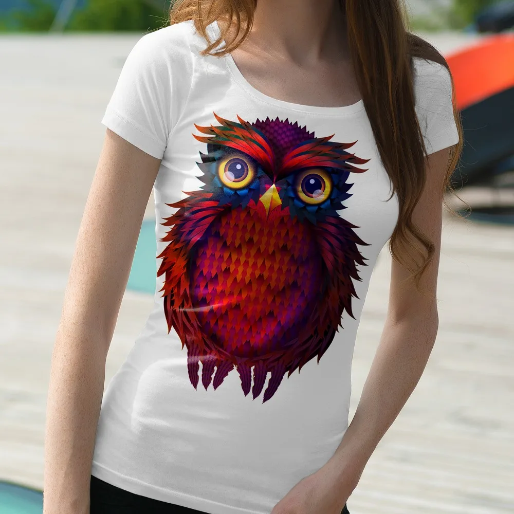 Download Vector geometry design Owl fashion t shirt women ...