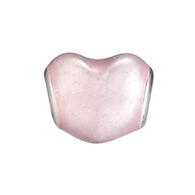 Подходит Pandora Charmss браслеты стерлингового серебра 925 ювелирные изделия Сверкающее сердце бусины