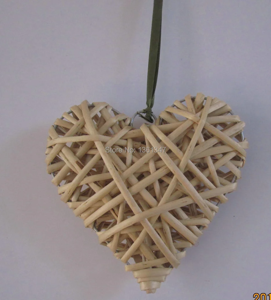 Free Shipment Natural Decorative Heart By Handweaving Crafts
