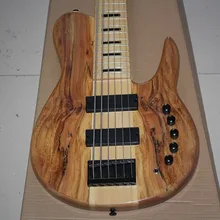 Цельный набор клена шеи с корпусом из ольхи Imperial 6 Струны для электрической Басс гитары с 9 в активных пикапов