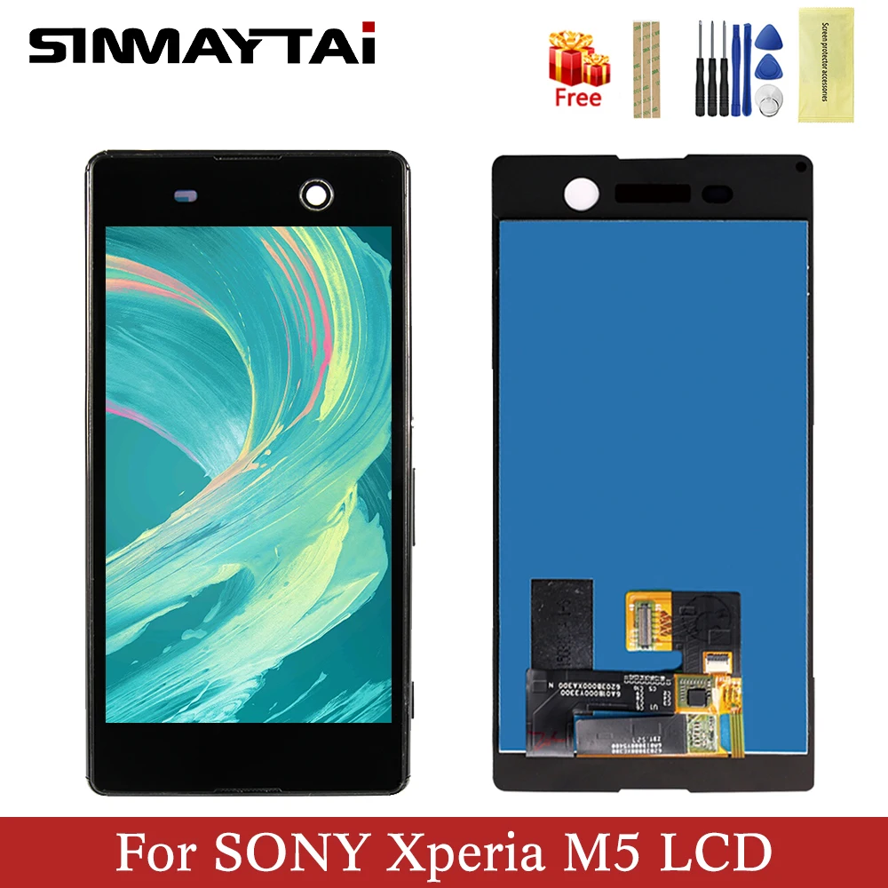 

5.0 inch M5 Display For SONY Xperia M5 LCD Touch Screen With Frame For SONY Xperia M5 Dual Display E5603 E5606 E5653 lcd Assemby