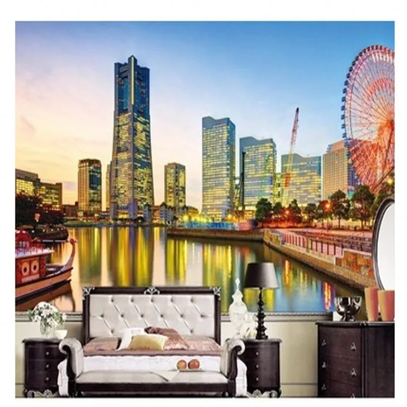 papel de parede England city night wallpaper 3D backdrop custom wallpaper 3D mural painted living room dining room office