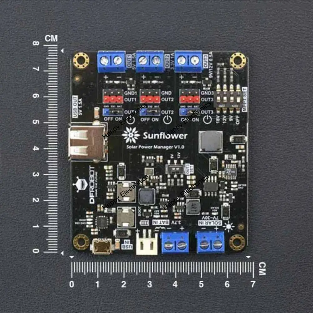 DFRobot Sunflower high efficiency Solar Power Manager 9V 12V 18V LTC3652 Chip с MPPT для Интернета вещей