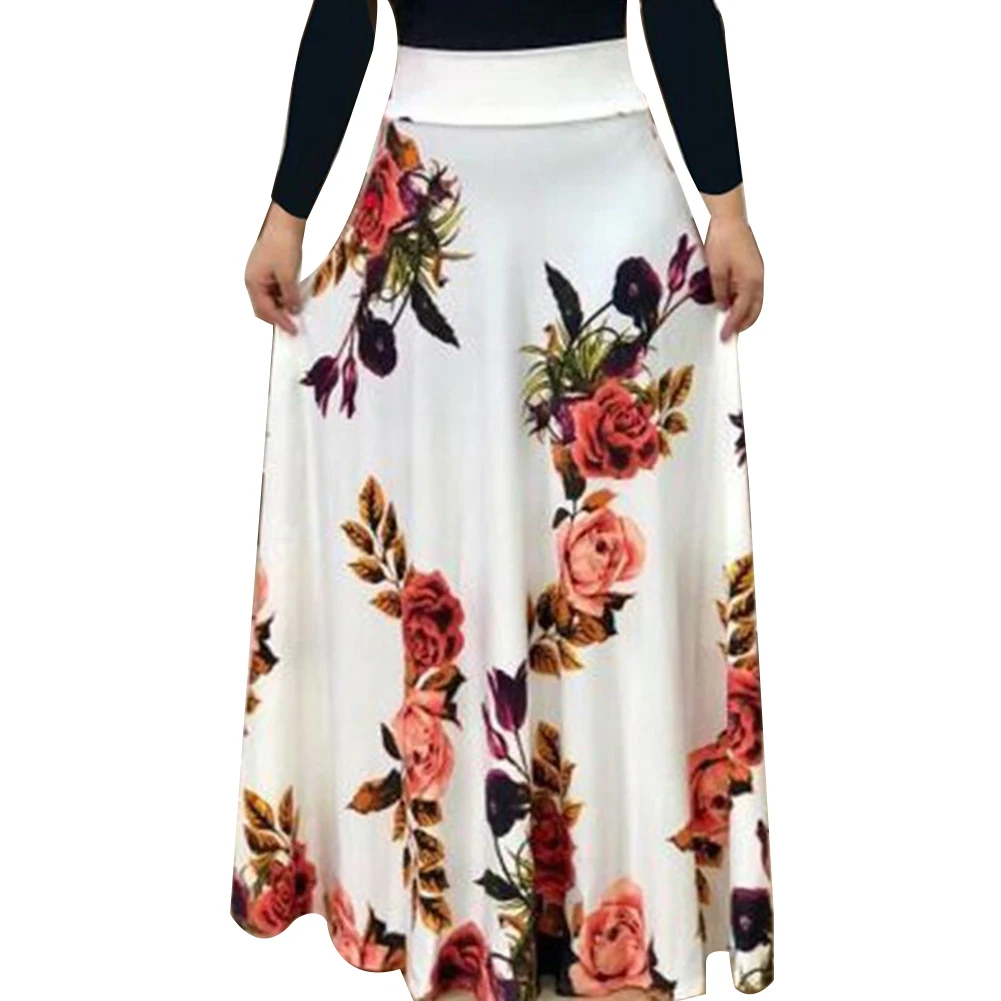 Новое летнее Женское Платье макси с длинным рукавом и цветочным принтом в горошек