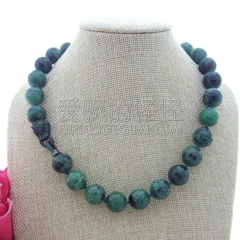 

N073009 Natural 14MM Stone Zoisite Necklace