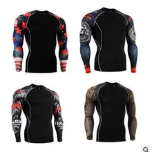 Мужские футболки для тренировок, тренажерного зала, кроссфита, ММА, бокса, бодибилдинга, тяжелой атлетики, йоги, стрейчевая компрессионная рубашка для мужчин, фитнеса