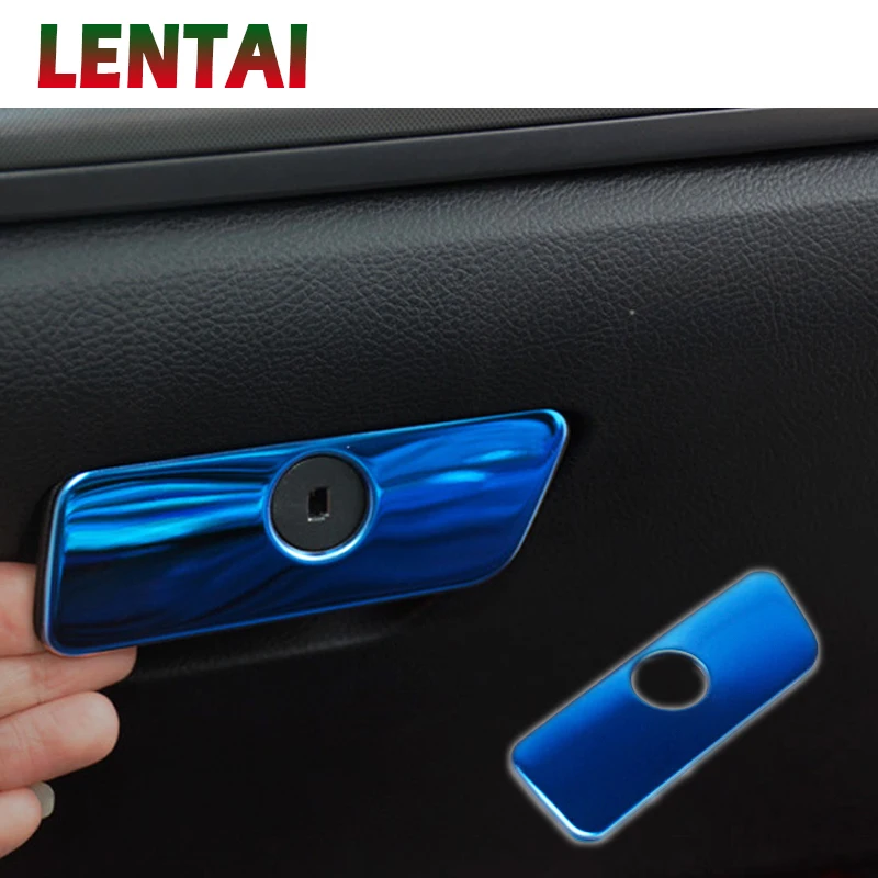 LENTAI 1x Авто Стайлинг из нержавеющей стальной ящик для хранения Декоративная