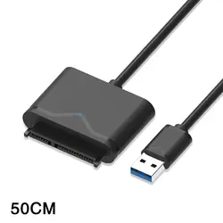 Высокоскоростной USB 3,0 до 22 PIN SATA адаптер Кабель USB3.0 до 7 + 15 22Pin конвертер для SSD HDD жесткий диск драйвер привода 50 см