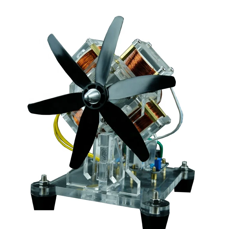 

1 2 3 4 Coil Manual DIY High Speed Motor Acrylic Physical Experiment Tool 12v Brushless dc motor Brushless Fan Blade Motor