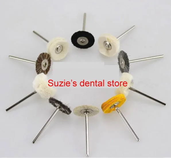 

50pcs Brush Polishing Wheel Polishers for Rotary Tools 2.35mm With Mandrel 10pcs/set