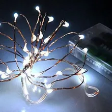 3 м 30 светодиодный s AA Батарея батарейках светодиодный строка мини светодиодный Медный провод светящиеся гирлянды светильник Рождество дома вечерние украшения светильник 10 шт