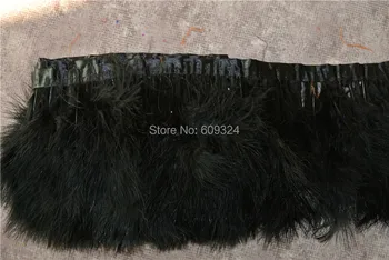 

10 meters black marabou feather trimming fringe marabou trim for sewing