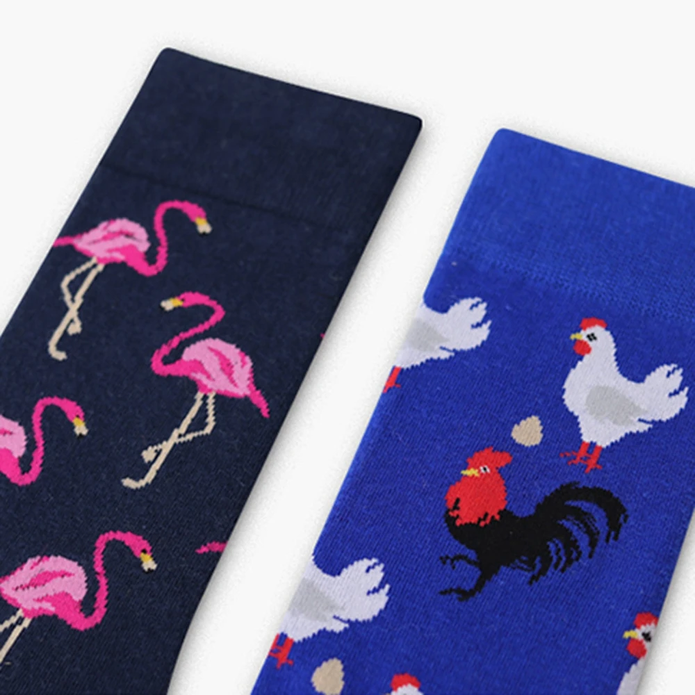 2019 Новое поступление фирменные мужские носки забавные британский стиль повседневное животные и полосы Happy носки для девочек хлопковые