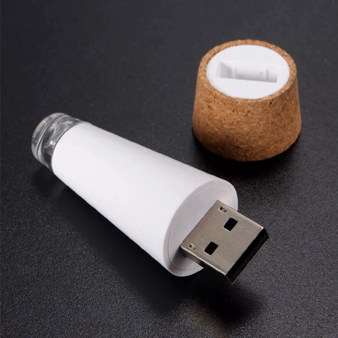 4x Cork Shaped Rechargeable USB LED Night Light Super Bright Empty Wine