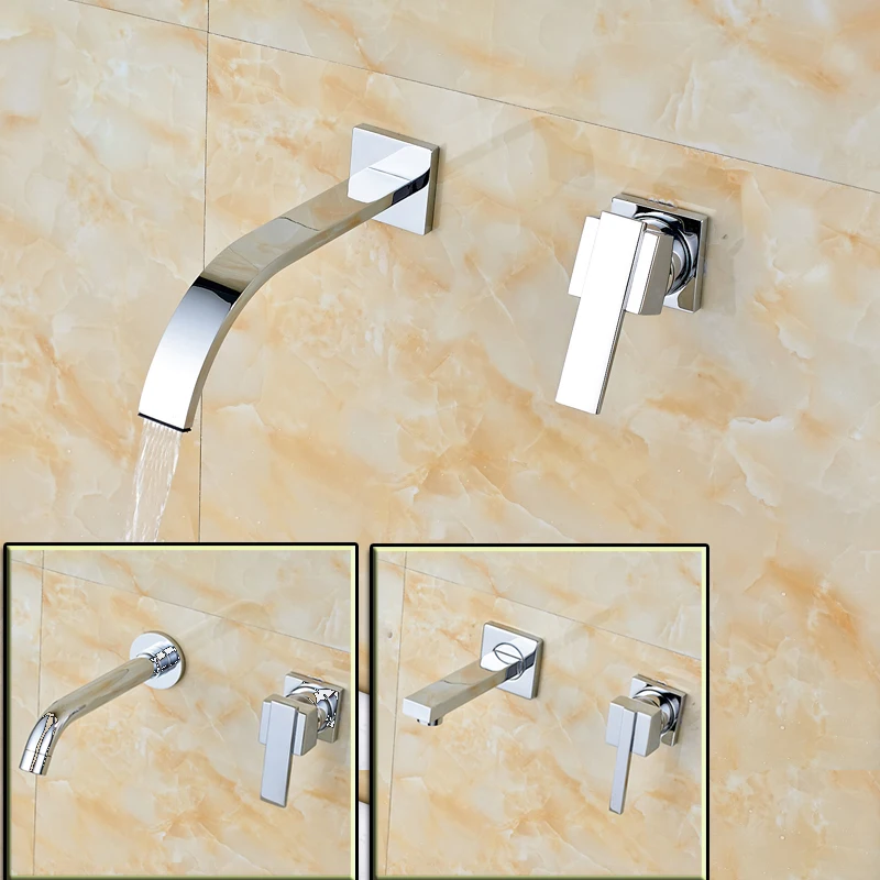 Best Quality Brass Chrome Wall Mount Basin Faucet Single Handle