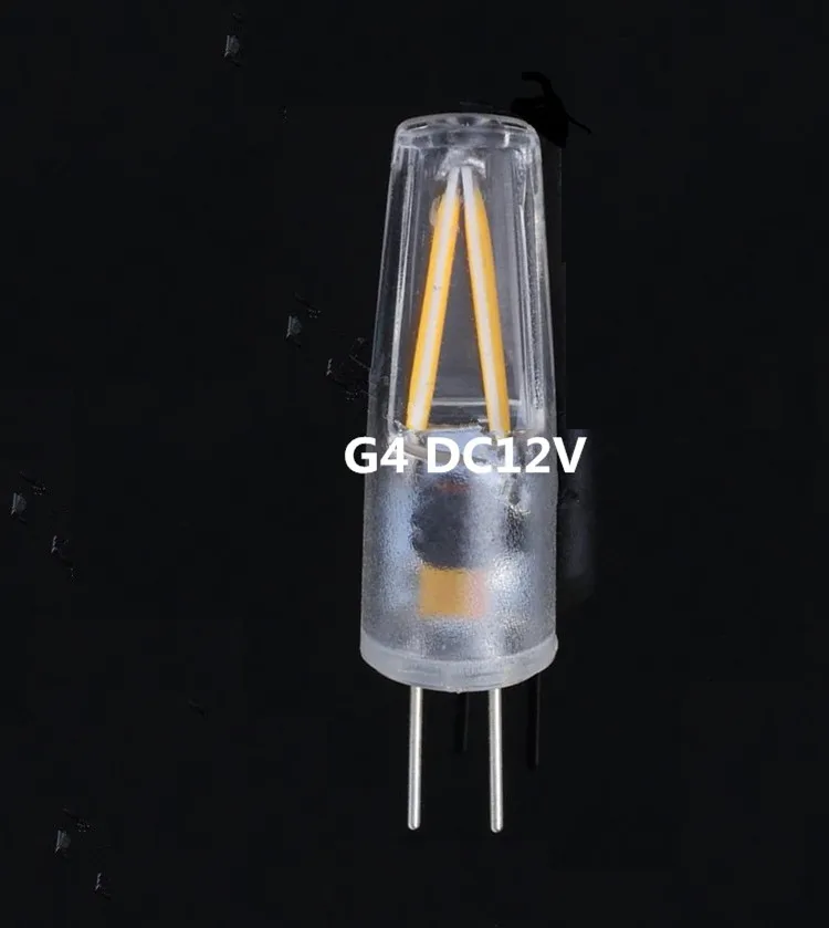 10 шт. тип G4 LED DC12V нити PC shell DC12V G4 LED прозрачный пластиковый корпус G4 накаливания светодиодные DC12V