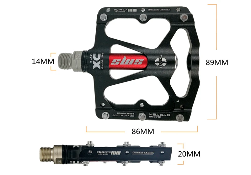 Günstig Fahrrad Pedal Aluminium Legierung Mountainbike Pedal MTB Road Radfahren Sealed 3 Lager Pedale für BMX Ultra Licht Fahrrad teile