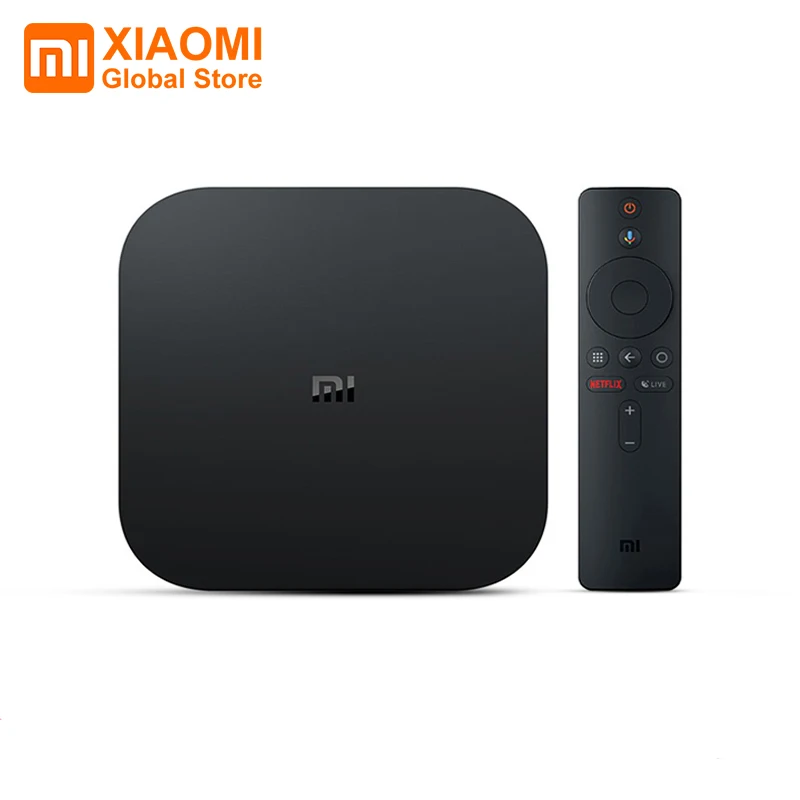  Xiaomi mi tv Box S  Глобальная версия  4K Ultra HD Strea mi ng медиаплеер Google Cortex A53 четырехъядерный Android 8,1 2 ГБ + 8 Гб ТВ приставка 