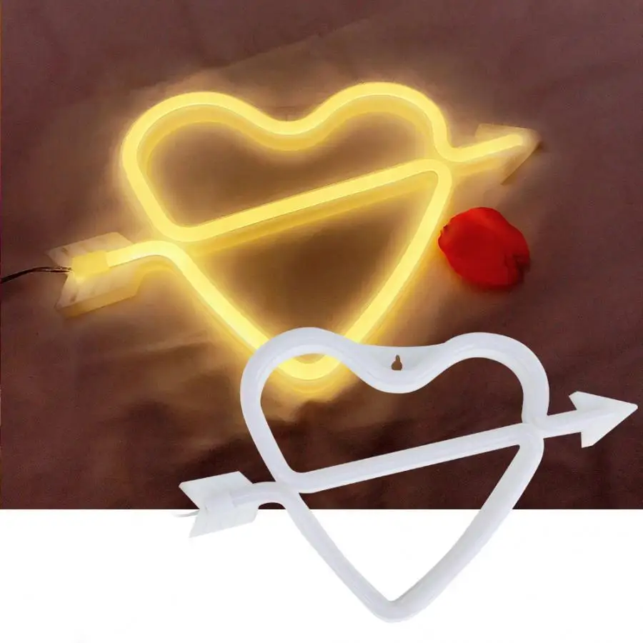 Letters LED Light Luminous Symbols Shape Romantic Neon for Love Party Proposal Use