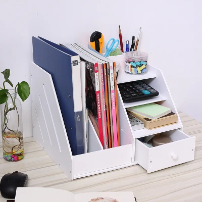 Desk Accessories File Tray Organizer Multi Use Stationery Organizer Box With Document File Book Stand Pen Holder Drawer Rack File Tray Aliexpress