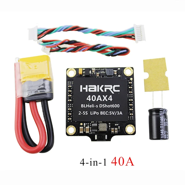 HAKRC 4-в-1 ESC 15A 20A 30A 40A 2-4S Четырехместный-в-одном электрической регулировкой FPV5.8G аэрофотосъемки 4-в-1 BL-S - Цвет: 40A