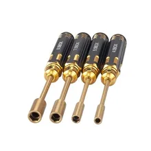 4Pcs HSS Titanium M2 M3 M4 M5 Hexagonal Cylinder Screwdriver with Socket for RC Drone Model