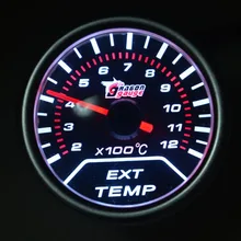 52 мм Ext temp gauge Указатель Автомобилей Температура Выхлопных Газов EGT Gauge Для Мотоциклов И Автомобилей Температура Выхлопных Газов MeterFree доставка