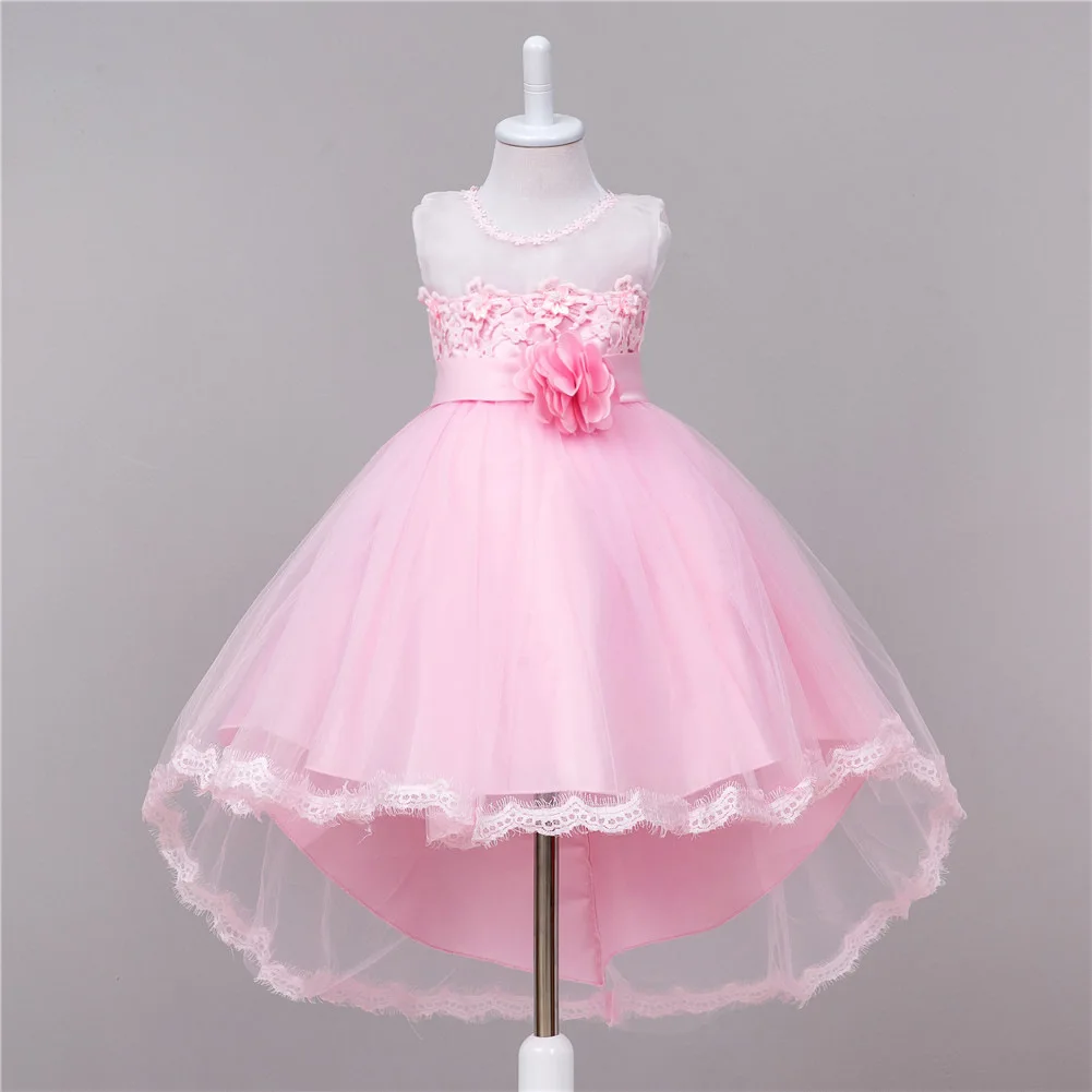 fashion children cute white dresses clothes hollow out kids vest dress ...