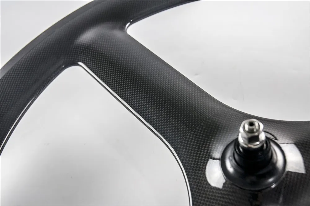 Flash Deal Hot sale carbon wheelset tri spoke 65mm depth 23mm width clincher 700c 3 spoke road bicycle wheel 3
