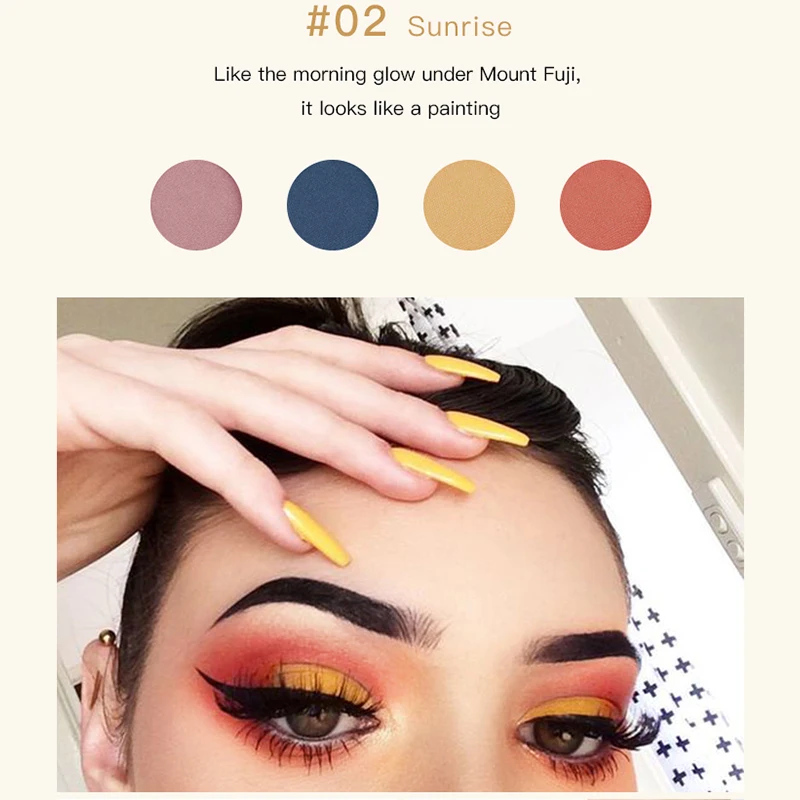 

1PC/4Colors Eyeshadow Palette Makeup Cosmetics Diamond Glitter Metallic Nude Creamy Pigmented Professional Mini Shadow Kit TSLM2