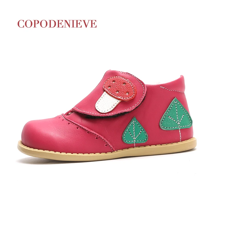 

COPODENIEVE Cute Girls Boots 2017 New Fashion Love Kids Shoes Baby Toddler Girls Boots Casual Leather Children Boots