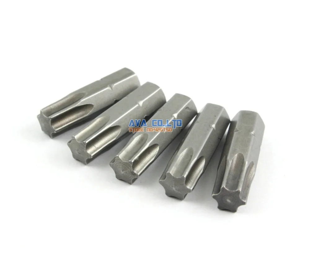 

20 Pieces Magnetic Security Torx Screwdriver Bit S2 Steel 1/4" Hex Shank 25mm Long T40 Tip (25mm x T40)