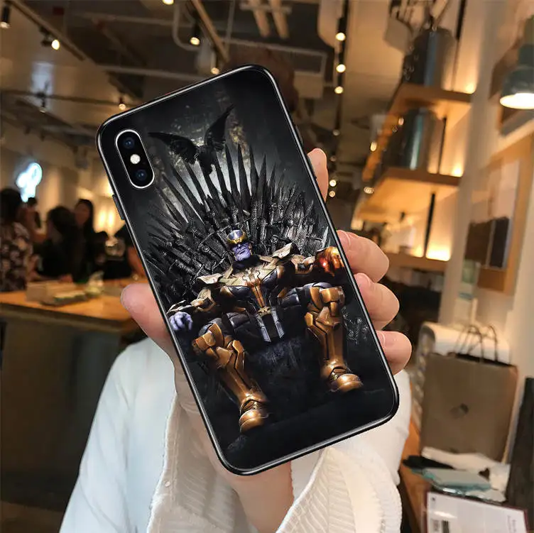 Marvel DC Comics железные человеческие Мстители Endgame Thanos Мягкий ТПУ чехол для iPhone X SE 5 5S 6 6 S Plus 7 8 Plus XR XS MAX - Цвет: TPU