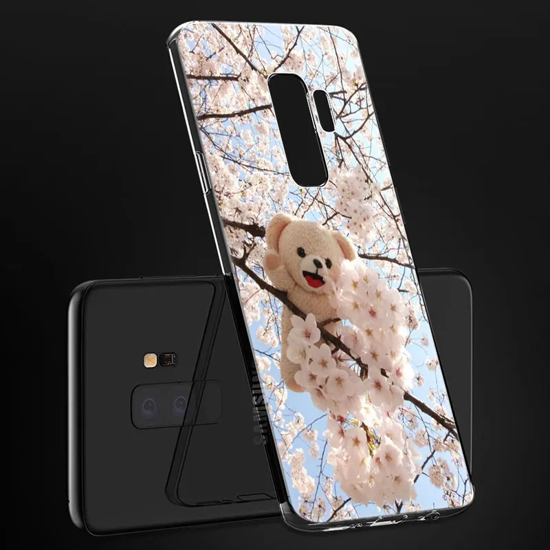 Милый подарок мягкий силиконовый чехол с мишкой Тедди для Samsung Galaxy S10 S9 S8 Plus S7 Edge A6