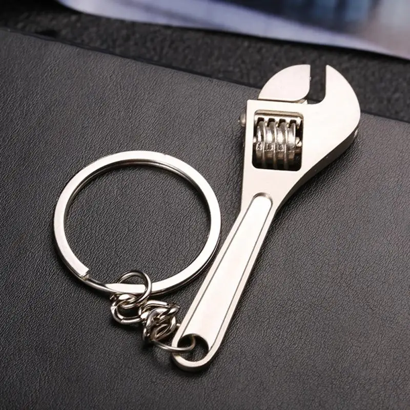 

Mini Metal Adjustable Tool Wrench Key Chain Ring Spanner Keyring Hand Tools
