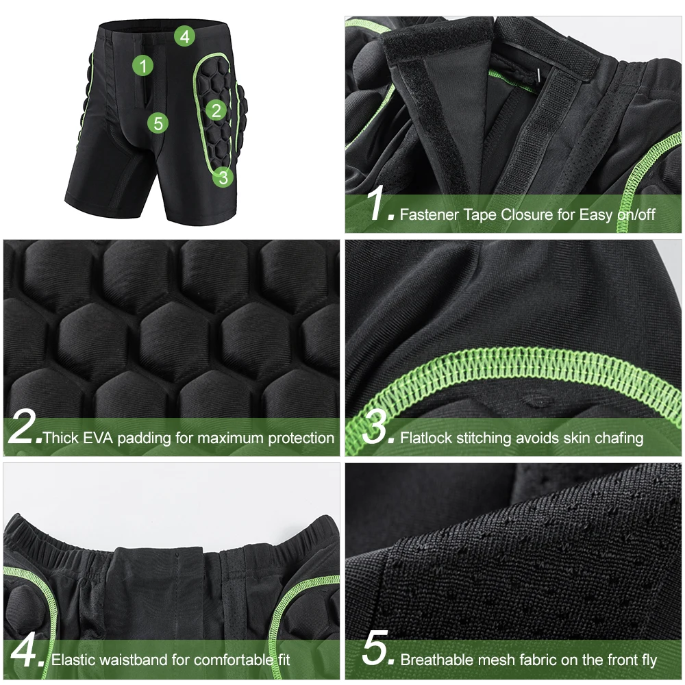 Men Hip Butt Protection Padded Outdoor Sports Skiing Skating Snowboarding Shorts Hip Protection Shorts Pad Ski Snowboard