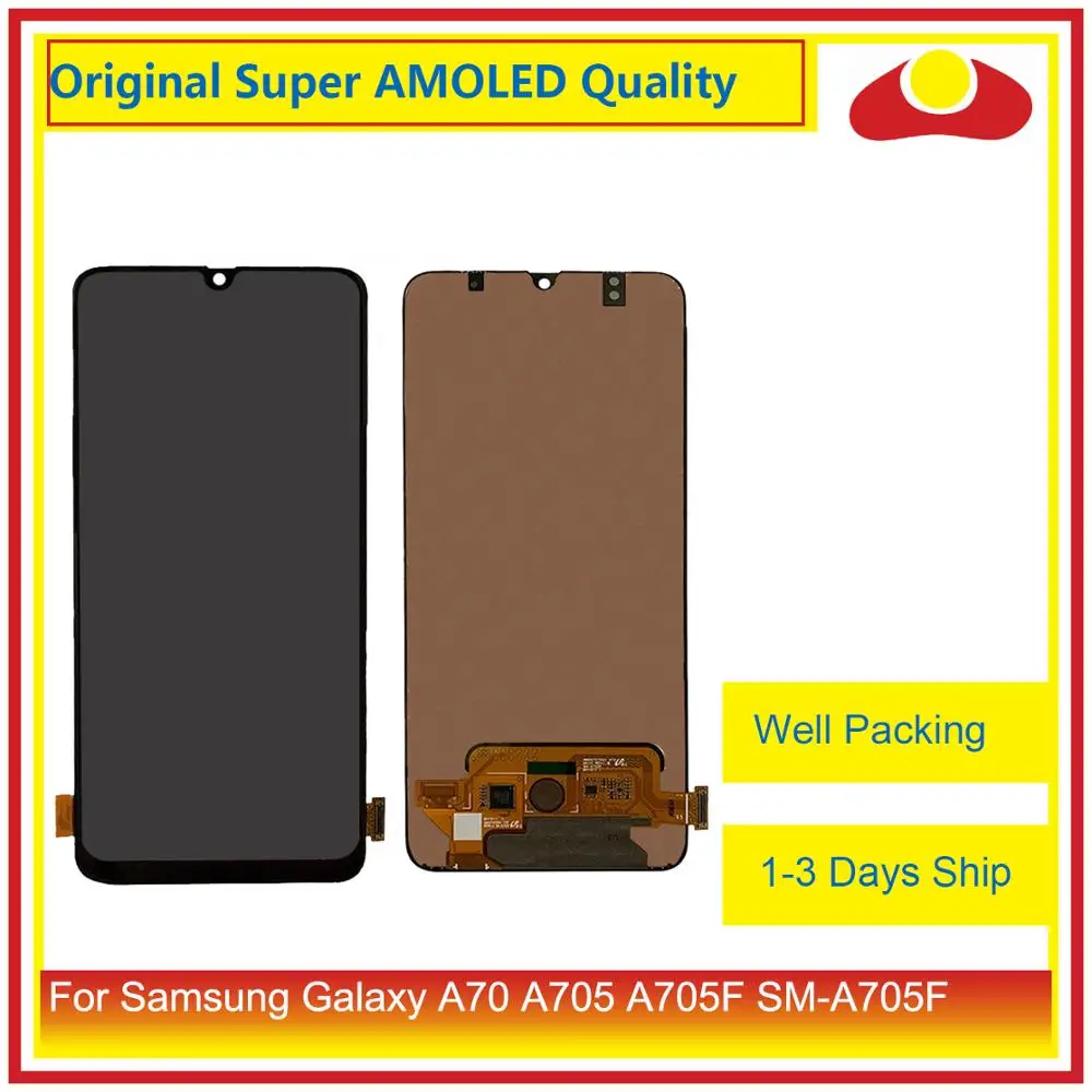 

10Pcs/lot Original For Samsung Galaxy A70 A705 A705F SM-A705F LCD Display With Touch Screen Digitizer Panel Pantalla Complete