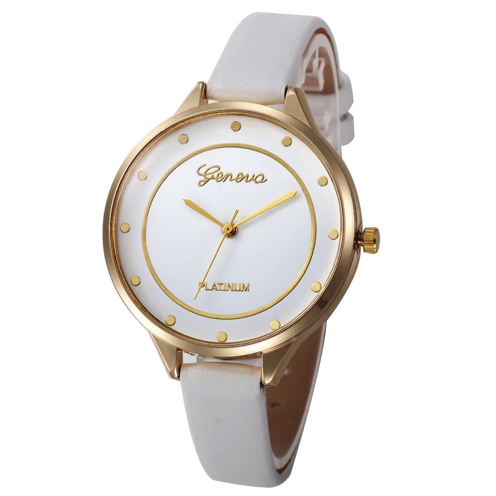 

2018 Women Casual Checkers Faux Leather Quartz brand luxury Analog Wrist Watch sport relogio feminino clock Simple F80