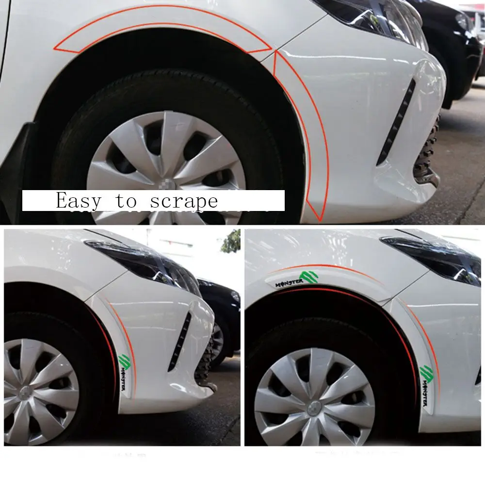 

Newest 2Pcs Car Wheel Eyebrow Decorative Anti-collision Strip Sticker For Camry Corolla Civic Lavender For Car Accessories