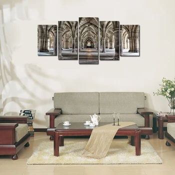 

5 Panels Big Cylinder Hall Architecture Landscape Picture Wall Decor Canvas Printing Modern Home Wall Art Giclee Canvas Prints