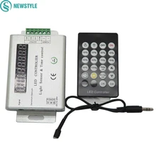 24 KEYS 3 Channel 12V/24V Intelligent Light Sensor And Time Programmable Led Controller For Single Color Led Strip