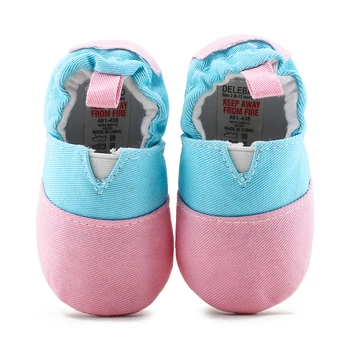 

Delebao Newborn Baby Boy Girl Shoes Comfortable Cotton Fabric Soft Sole Slip-On Shallow Toddlers Baby Shoes Wholesale