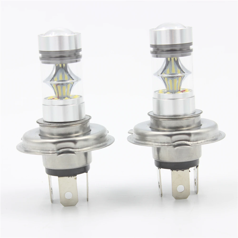 

2Pcs High Power 100W 850LM Xenon H4-3 9003 Sharp LED Hi/Lo Beam Head Fog DRL Driving Light Source Bulb White12V-24V Car Styling
