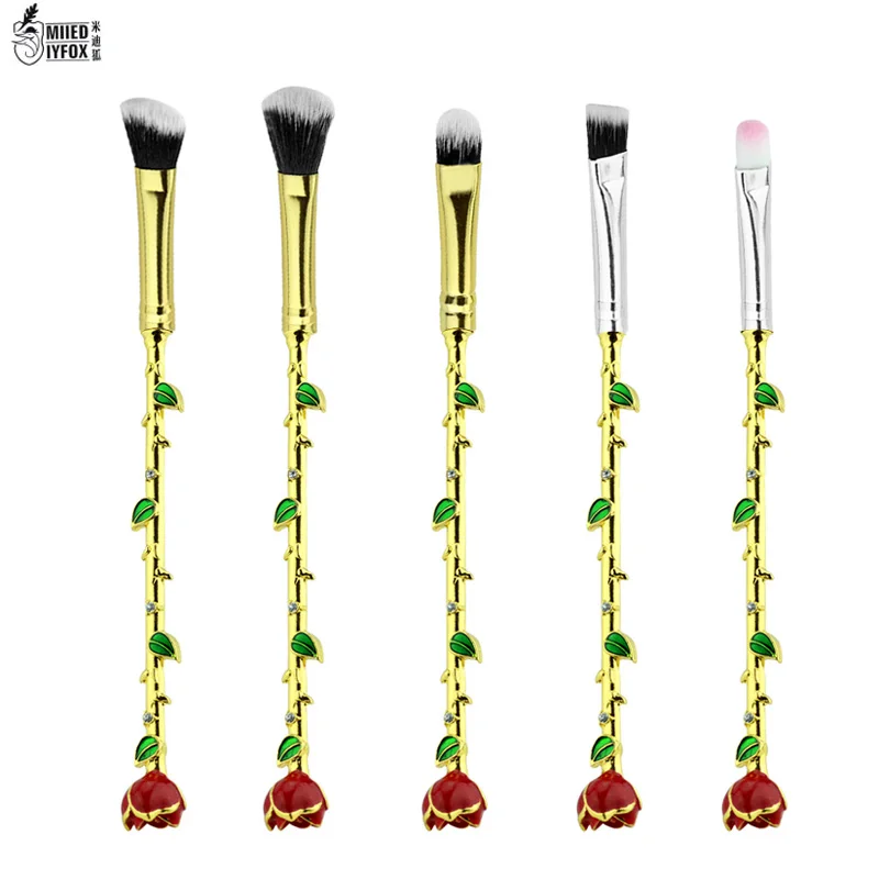 Amazon Com Dolovemk Rose Flower Makeup Brushes Set Powder Setting