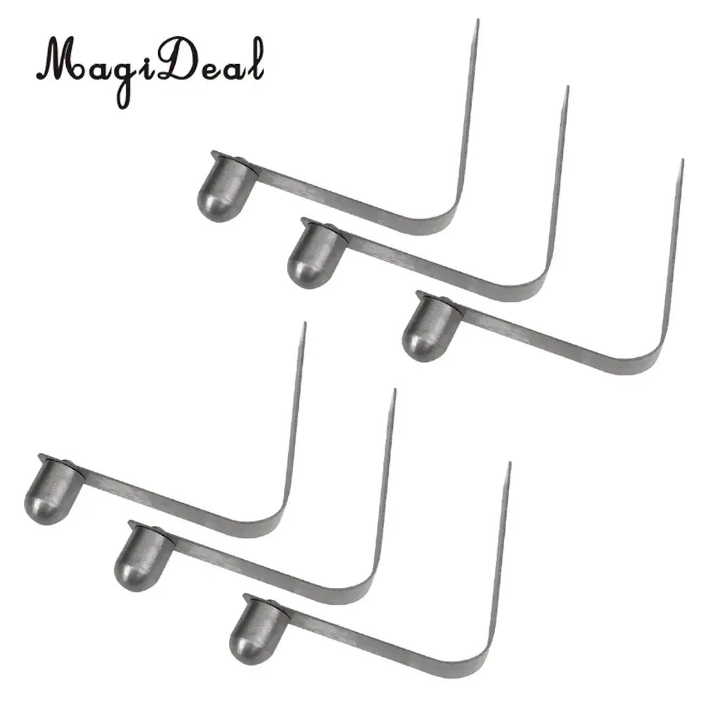 MagiDeal 8 Pieces 8mm Stainless Steel Kayak Paddle Tent Pole Spring Snap Button Clips